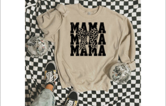 MAMA With Bow (1022) - Prayerfully Made Tees